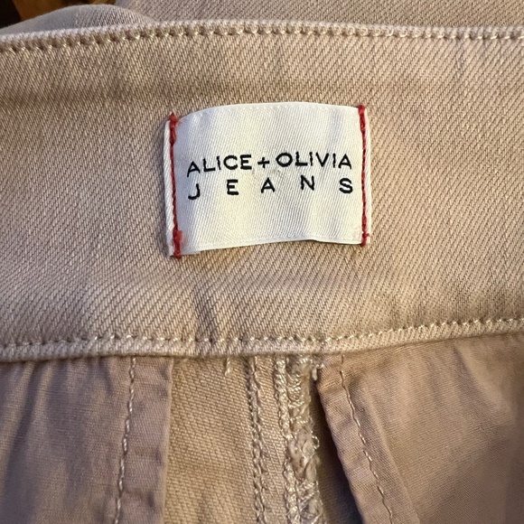 $295 NWOT Alice + Olivia The Donald High Rise Wide Leg Jeans in Almond Size 26 - Picture 10 of 12